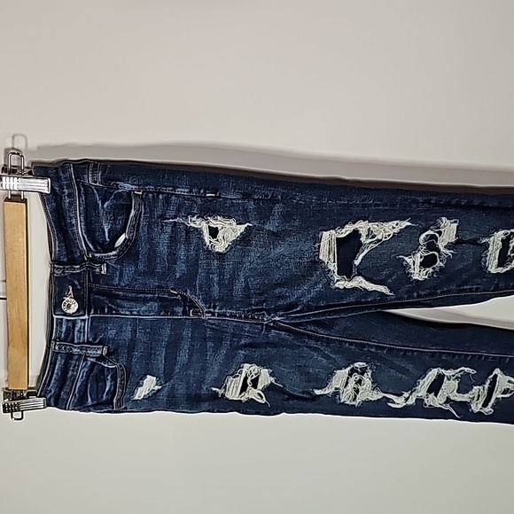 American Eagle next level stretch size 00 super high rise jeggings - Picture 2 of 8